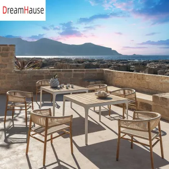 High-Quality Outdoor Wood Chairs and Table Sets for Restaurants and Home Use