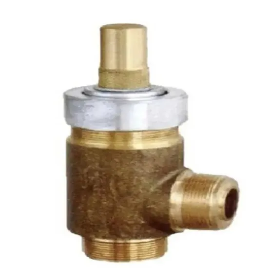 Marine external thread bronze right angle safety valve
