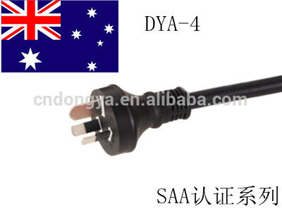 Australia saa three-pin ac power cord plug/ tv cords