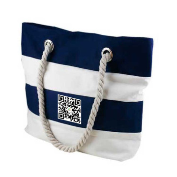 Custom new stylish large reusable summer canvas beach tote bags