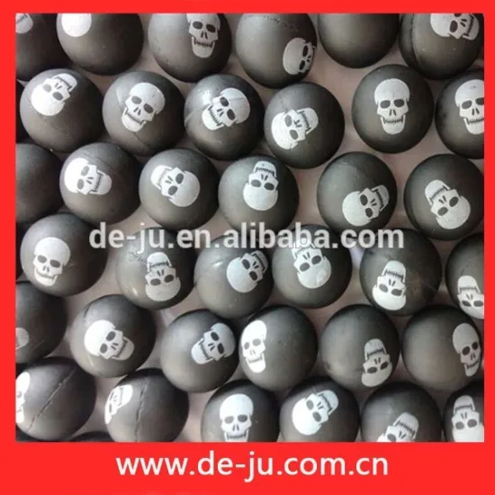32mm White Skulls Custom Halloween Plastic Balls Black