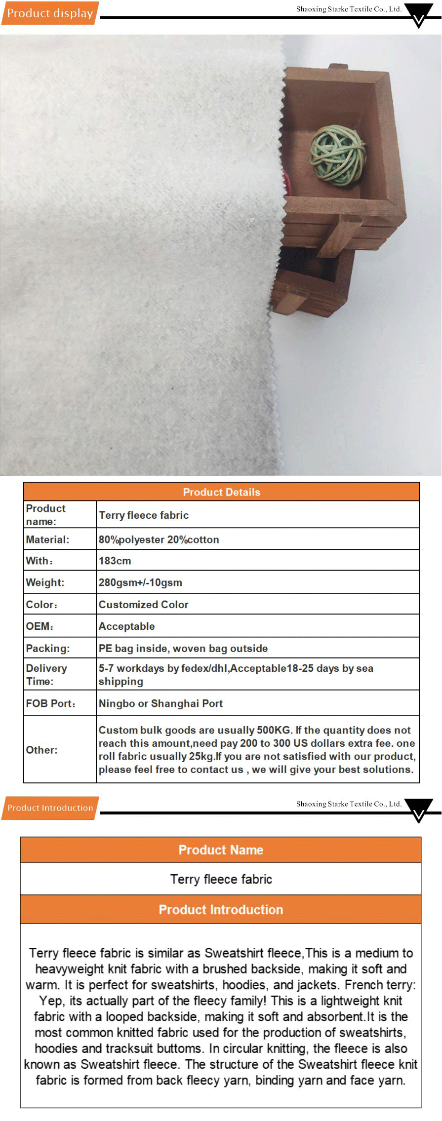 terry fabric soft and absorbent