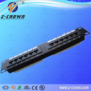Wall-mountd 10inch UTP Cat5e 12 ports Patch Panel