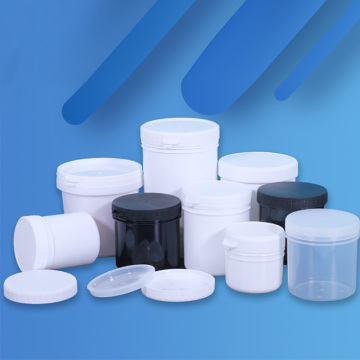 Clear PET Plastic Cosmetic Round Lotion Jars - 50ml to 16oz with Lid