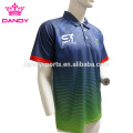 Kemeja polo kain bergaris pria warna campuran