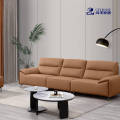 Klassisches braunes Ledersofa für das Wohnzimmer