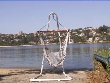 Outdoor hanging chair with stand hammock swing chair