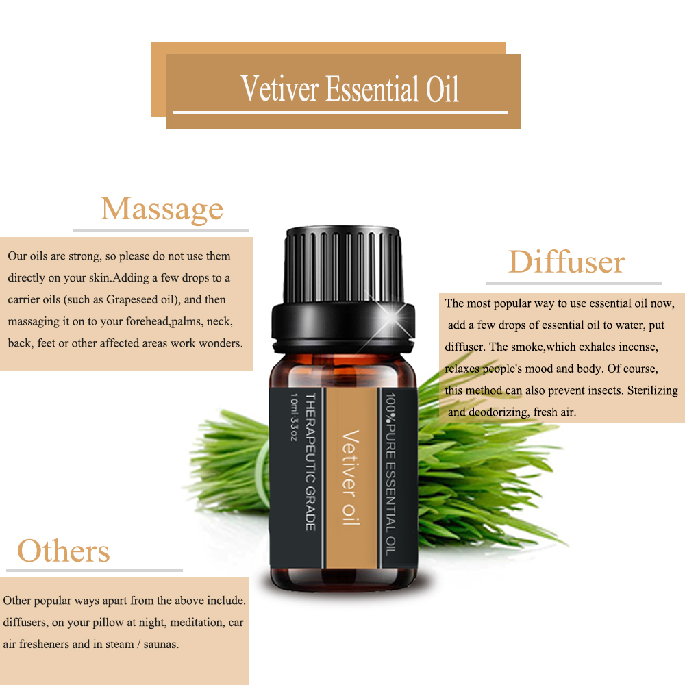 Pure Plant Extract Vetiver Essential Oil Soap Making