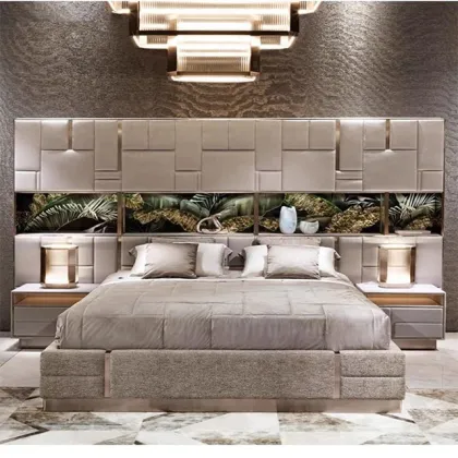Visionnaire Italian Leather King Bed for Luxurious Master Bedrooms