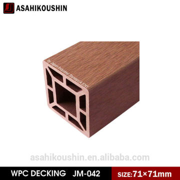 Waterproof price nature feeling wood WPC fencing hollow post