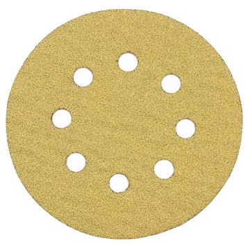 5 Inch 8 Hole Gold Abrasive Sanding Disc for Wood and Metal