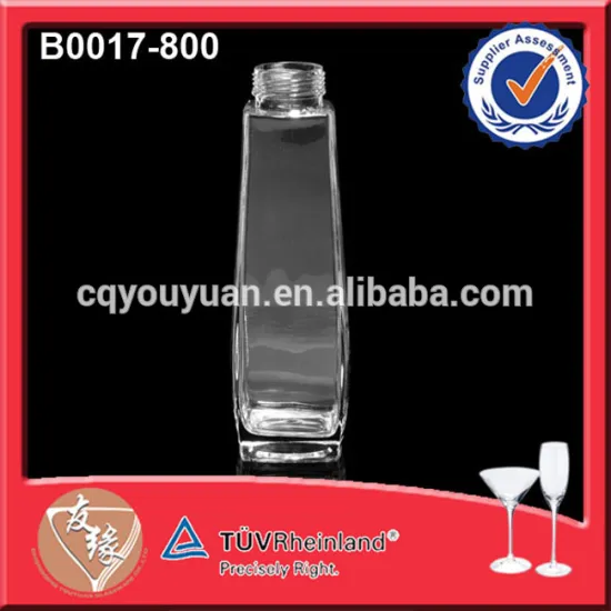 Glassware Honey 800ML Triangular Big Mouth Glass Bottle
