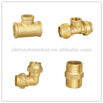 SSF20260 Brass fitting tee union bushing cap coupling elbow nipple