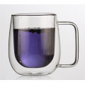 Ensemble de 2 tasses en verre à double paroi pour thé/café/latte/cappuccino/espresso/bière