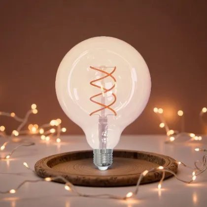 Large-Screen Spiral Bulbs for Immersive Lighting Decor