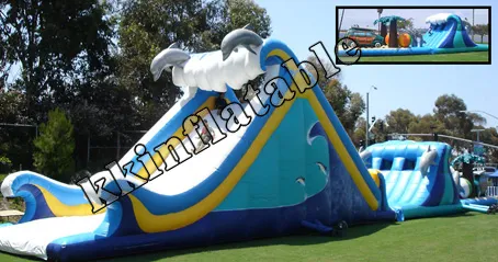 surf inflatable water obstacle course for sale/inflatable water slide KKB-L021