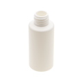 زجاجات أسطوانية بلاستيكية HDPE بيضاء سعة 50 مل مع رقبة 20/410