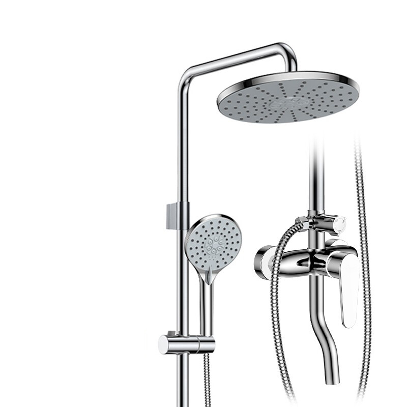 Inexpensive Chrome Bathroom Faucet 3 Functions Shower Set