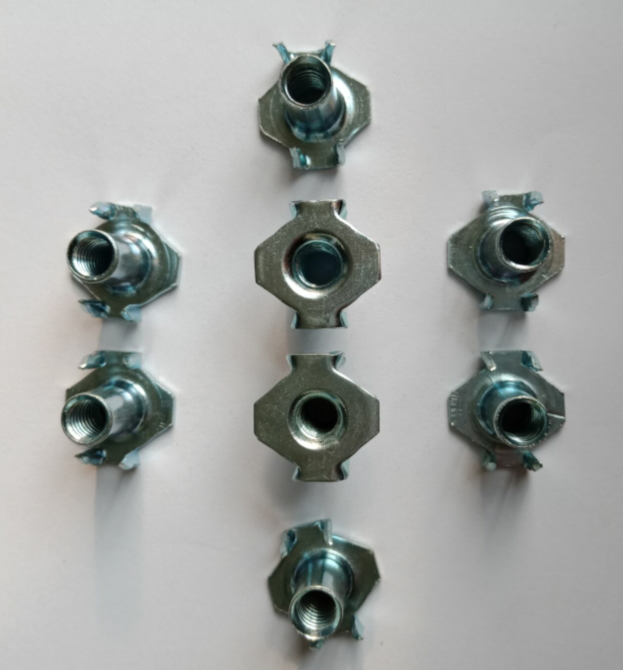 Jagged Full Thread 4 Prongs Tee Nuts