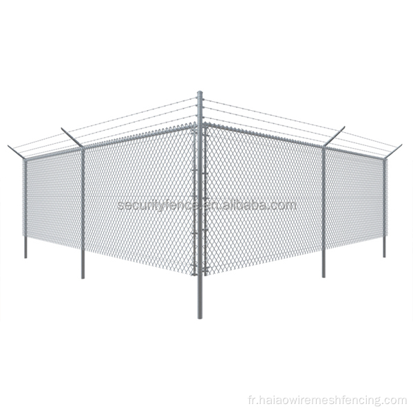 Fil en acier 8 pieds Cyclone Mesh Security Chainkink Fence