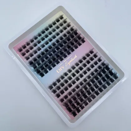 168 bundles thick fluffy cluster eyelash extension