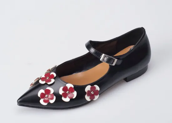 Genuine Ladies / Womens Leather Flat Shoes , Brown Spring Tpr Outsole