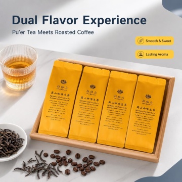 Yunnan natural coffee blended raw pu'er tea 6 gram single serve pack