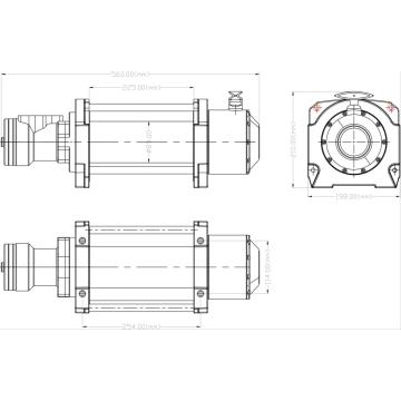 Hydraulic Winch 15000lbs for recovery trucks