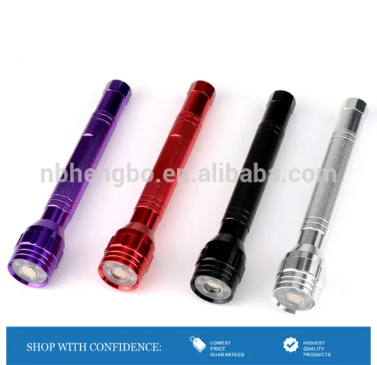Telescopic LED Flashlight General Purpose Aluminum Water resistant