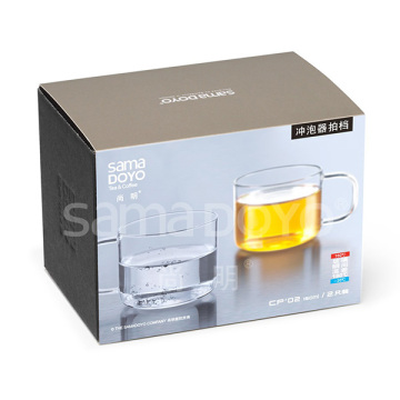 Hot Sale SAMADOYO Transparent Glass Cup with Handle Factory