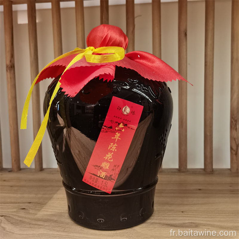 Bouteille vieillie de 3 ans Shaoxing Huadiao Wine 2.5L