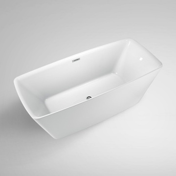 59 Inch Contemporary Square Soaking Standing Acrylic BathTub