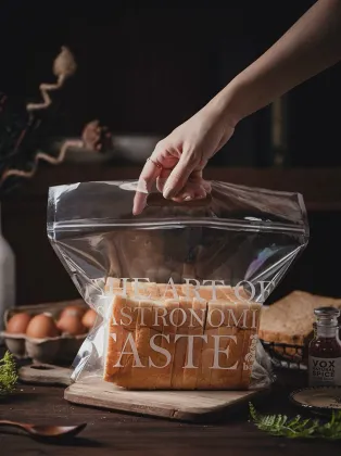 High Quality Food Packaging Zipper Bags For Bread Toast Biscuits with own design