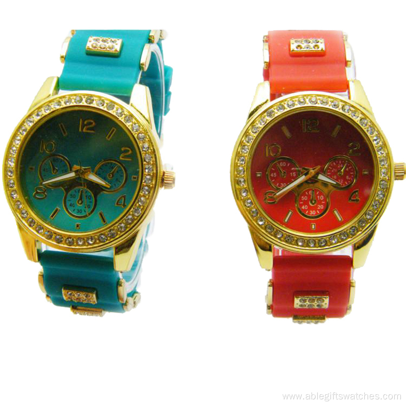 New Design Girls Silicone Quartz Wristwatch