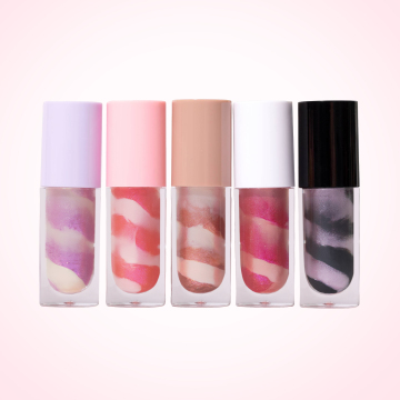 Wholesale Customizable Non-Sticky Tinted Shimmer Swirl Lip Glaze