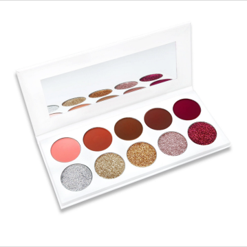 Palette de fards à paupières scintillants à paillettes hautes - collection de 10 couleurs