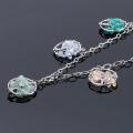 Natural Gemstone Life of Tree Pendant Necklace long chain for women girl