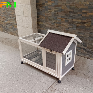 Wholesale Commercial Wooden Large Run Animal Cage with Nesting House