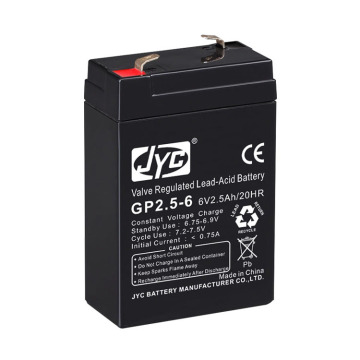ISO Certified CE ROHS TLV Disahkan VRLA 6V 2.5AH Bateri