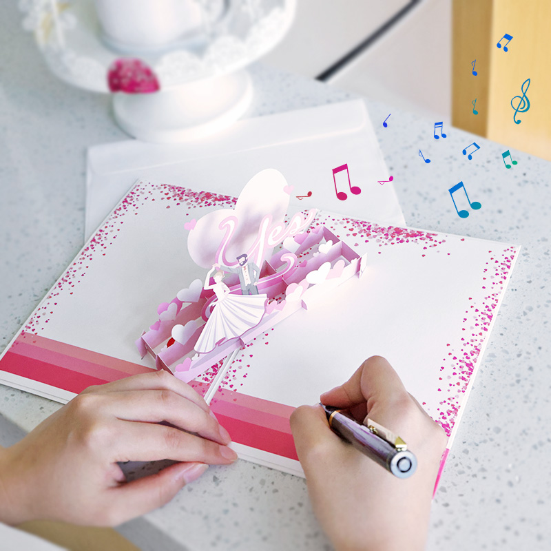 musical wedding greeting card