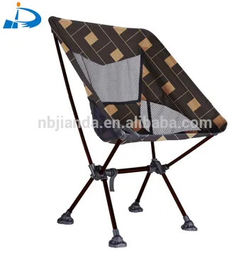 Ninghai jianda compact ultralight portable folding camping backpacking chairs with carry bag