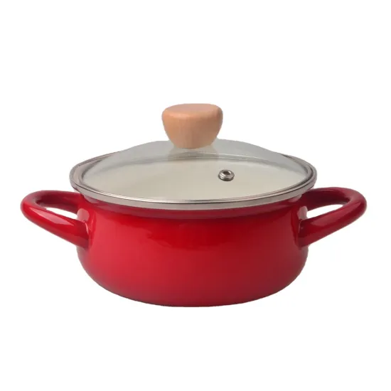 High Quality Japanese Steel Saucepan Kitchenware Enamel Casserole Metal Glazed Coating Cooking Pot Cookware