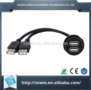 Dual USB short cable jack to usb female