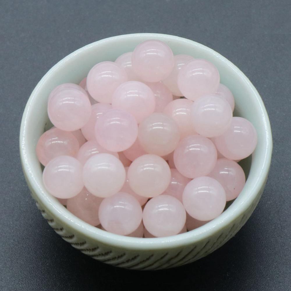 Boules de chakra de quartz rose de 20 mm pour le soulagement du stress Méditation Équilibrant la décoration de la maison Balques de cristal sphères polies