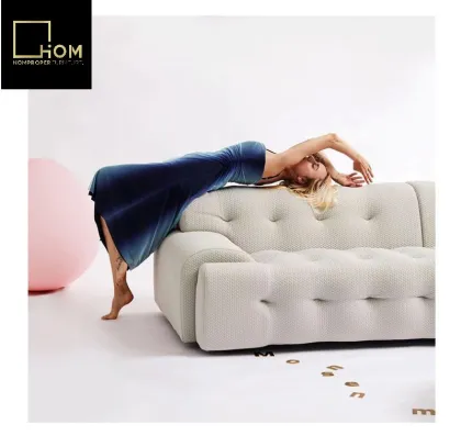 Roche Bob Cream Wind Sofa: Personalized Netflix Fabric Sofa for Living Room