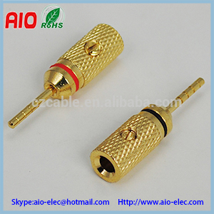 banana plug male connector 2mm,all-metal crimp