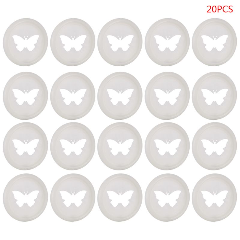 20pcs 26mm Butterfly Notebook Plastic Binding Ring Mushroom Hole Disc 360 Degree