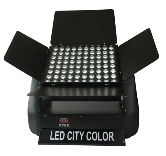 Outdoor LED Wall Washer Lights 80x10W RGBW 4in1 City Color Light with Flight Case