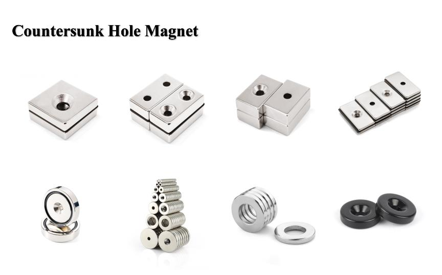 Permanent magnet disc shape countersunk magnet neodymium