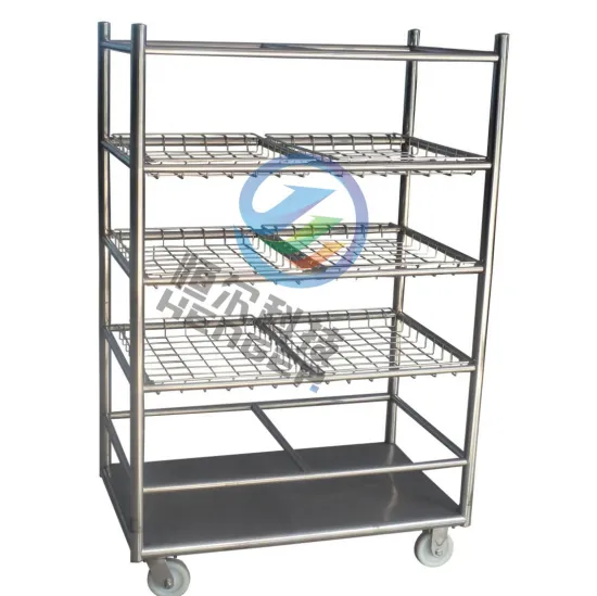 Hanging Cart Stainless Steel Meat Rack With Hooks